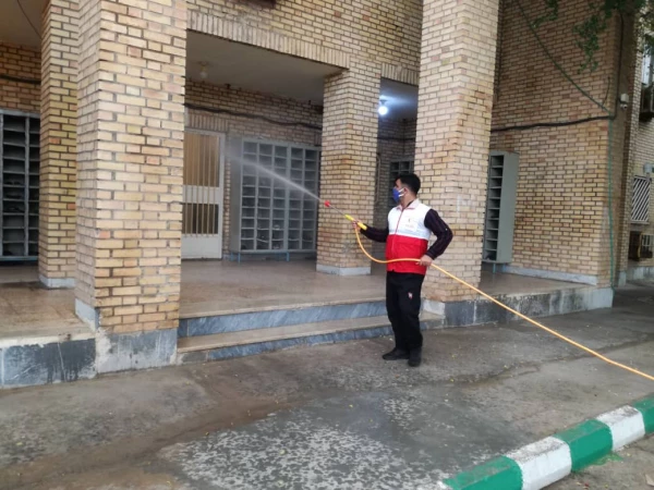 ضد عفونی مرکز آموزش عالی امام رضا علیه السلام درپی شیوع ویروس کرونا 2