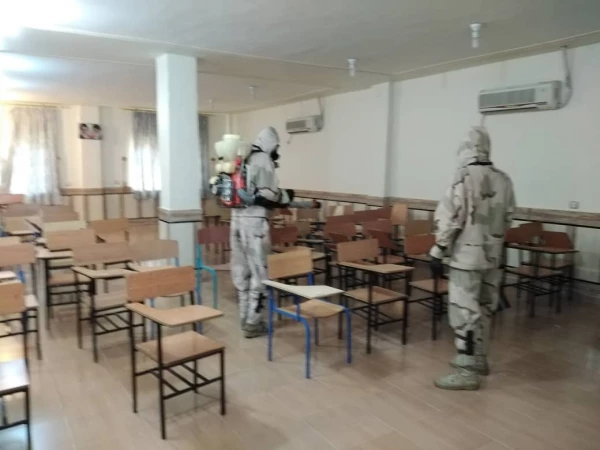 ضد عفونی مرکز آموزش عالی امام رضا علیه السلام درپی شیوع ویروس کرونا 9