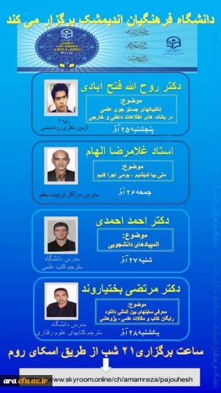 برگزاری ویژه برنامه هفته پژوهش 