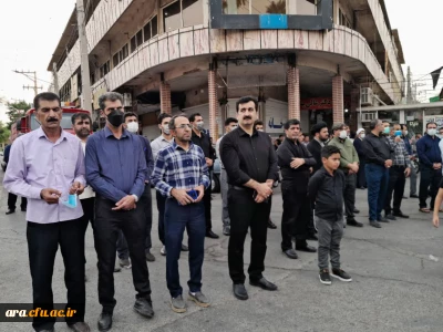 حضور پرسنل مرکز امام رضا(ع) در مراسم برافراشتن پرچم عزای حسینی در شهرستان اندیمشک