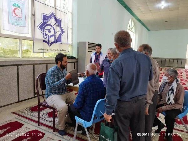 گزارش گروه جهادی سلامت انجمن اسلامی و هلال احمر دانشگاه فرهنگیان اندیمشک ، مستقر در مصلی نماز جمعه شهرستان اندیمشک مورخ 15 مهر سال 1401 3