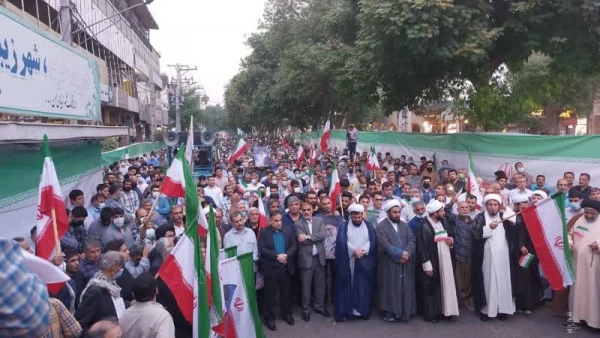 حضور دانشجویان مرکز آموزش عالی امام رضا(ع) اندیمشک در مراسم اجتماع حسینی مردم در محکومیت عملیات تروریستی حرم حضرت شاهچراغ شیراز و محکومیت هتک حرمت ارزشهای اسلامی 3