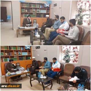 نشست صمیمی نماینده نهاد رهبری دانشگاه ،مسئولان انجمن اسلامی و کانون هلال احمر با امام جمعه محترم شهرستان اندیمشک