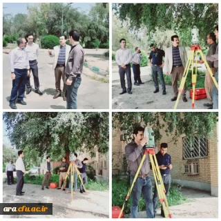 عملیات نقشه برداری از محل احداث سالن ورزشی دانشگاه فرهنگیان واحدامام رضا علیه السلام شهرستان اندیمشک