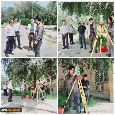 عملیات نقشه برداری از محل احداث سالن ورزشی دانشگاه فرهنگیان واحدامام رضا علیه السلام شهرستان اندیمشک