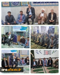 حضور احمد مختاری همراه با نماینده شریف مردم اندیمشک جناب مهندس جهانبخش قلاوند و مدیران سایر ادارات در مراسم دانش آموزان و دانشجویان معتکف